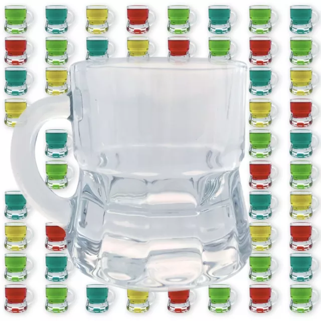 Schnapsglas Schnapsgläser Schnaps Stamper Kurze Glas mit Henkel 2cl 12,24,48 Stk