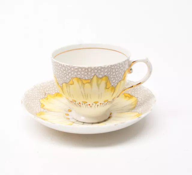 Tuscan Fine China UK Yellow Poppy Cup and Saucer