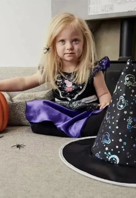 George Peppa Pig purple Halloween witch fancy dress costume 2-3 years 3