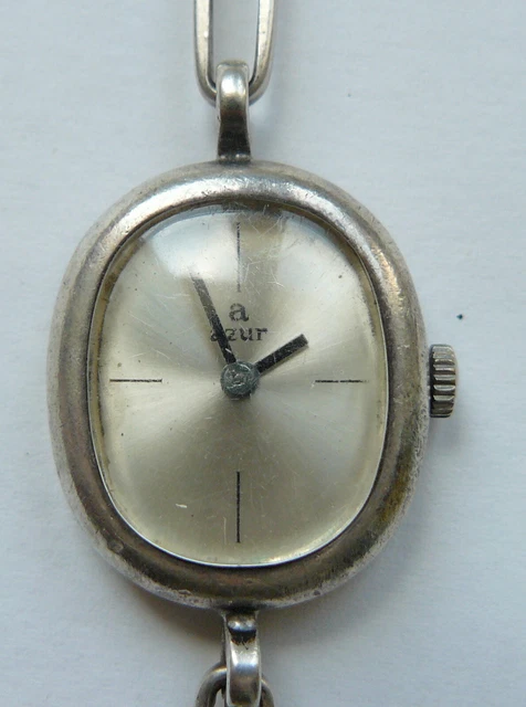 Montre Mécanique Femme Mougin Piquard En Argent Massif | Cadran Blanc | État Occasion