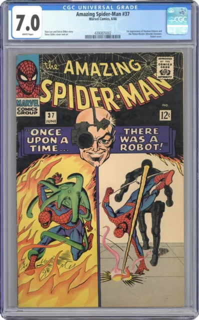 Amazing Spider-Man #37 CGC 7.0 1966 4390835002 1st app. Norman Osborn
