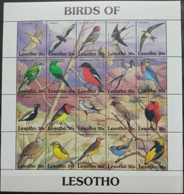 1992 Lesotho, Native Birds, MNH/**, ME 11,-