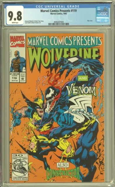Marvel Comics Presents #119 CGC 9.8  WP - Wolverine and Venom - Flipbook 1992