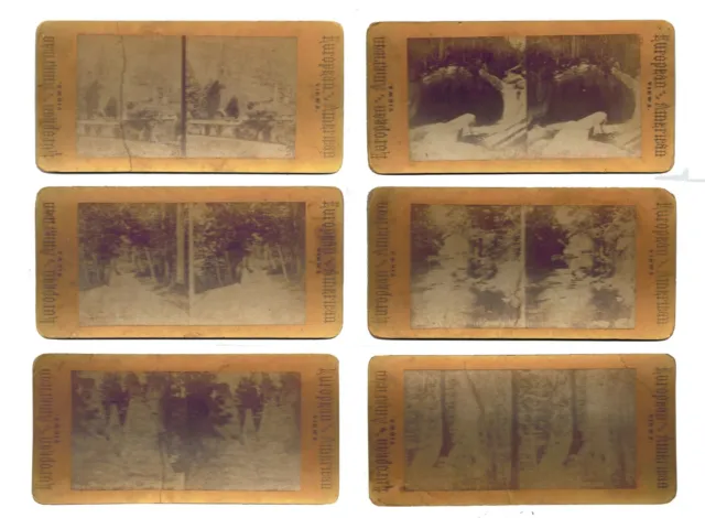 Stereoscope Cards Stereoview Lot of 6 European American View Colorado