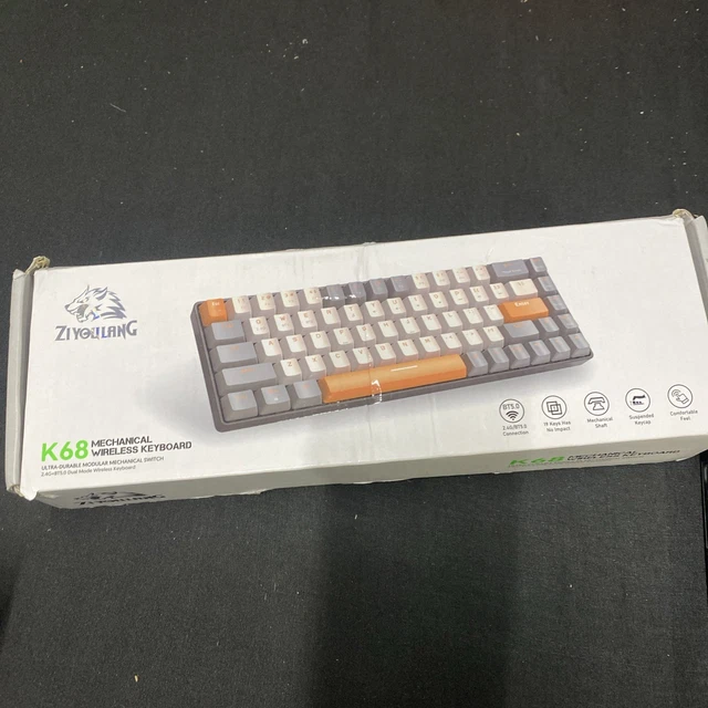 ZIYOULANG K68 WIRELESS Mechanical Gaming Keyboard BT Type C Receiver ziyoulang-k68-wireless-mechanical-gaming-keyboard-bt-type-c-receiver