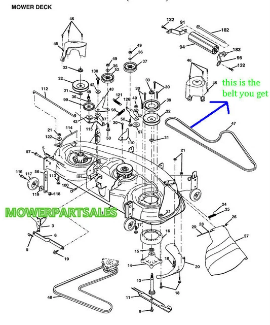 Husqvarna gth2548 sales deck belt