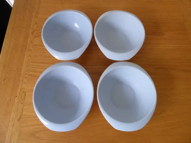 4 Branksome China Pale Blue Bowls - Two Tone