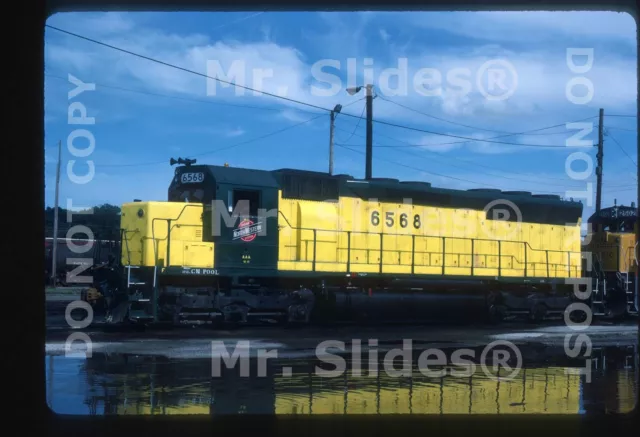 Original Slide C&NW Ry. Chicago & North Western Clean Zito Paint SD45 6568