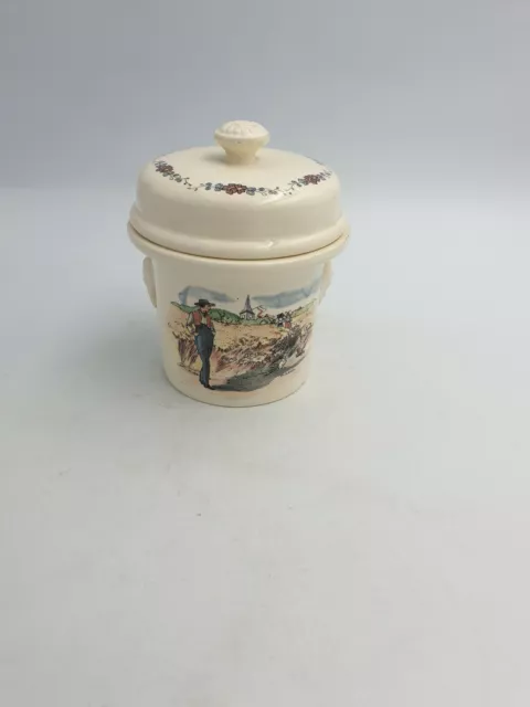 Vintage French Simplex Terrine Brevetee Modele Depose Pate Crock #9 "Foie Gras"