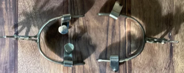 Vintage Pair Of Cowboy Horse Riding Spurs Silver  and Brass, Engraved