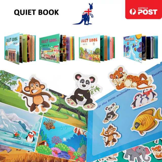 Montessori Quiet Busy Book Toy for Toddler kids Early Educational Learning Toys