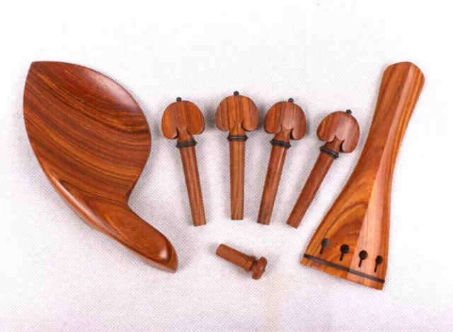 Kit de violon en bois de rose, bricolage, partie de violon 4/4, cordier de...