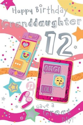 granddaughter 12th birthday card