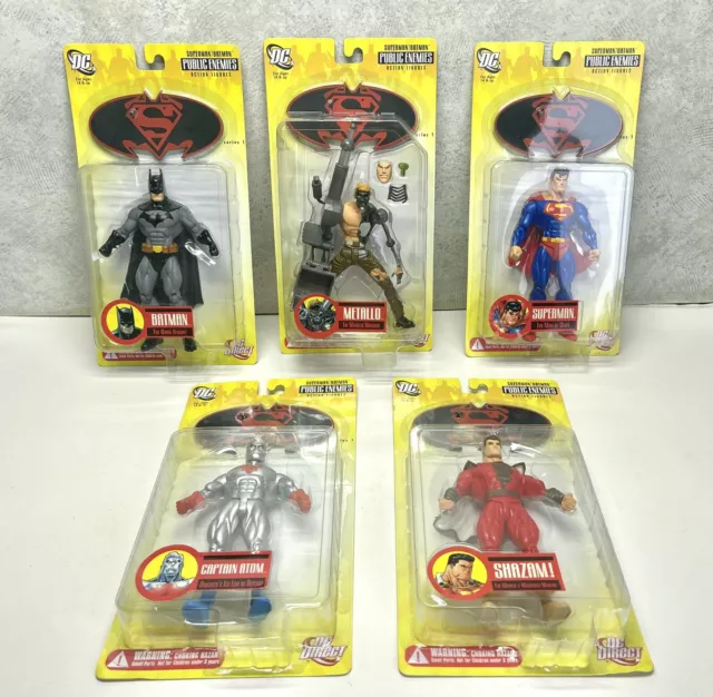 DC Direct Superman/Batman/Shazam/Captain Atom/Metallo Public Enemies Full Set