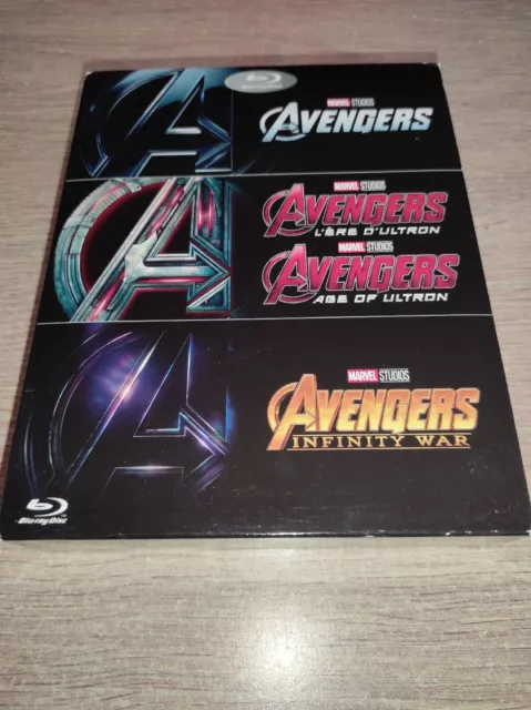 * Coffret 3 Blu Ray  Avengers ( Avengers + L Ere Ultron + Infinity War ) Vf