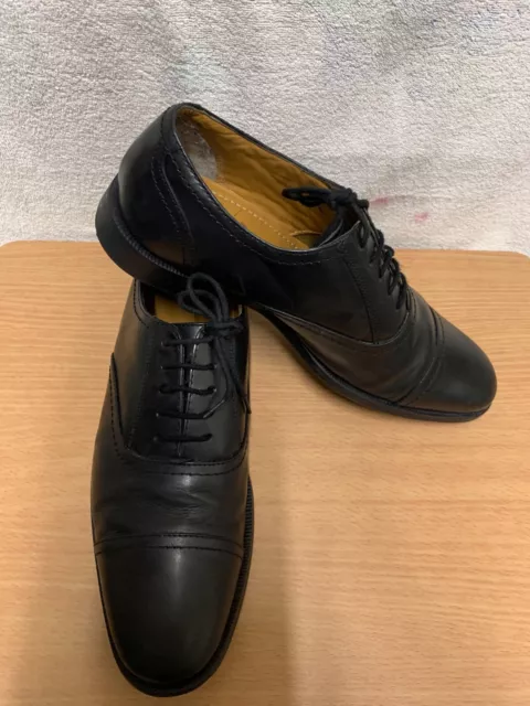 Clarks Black Leather Derby Shoes Size UK 8 (42)