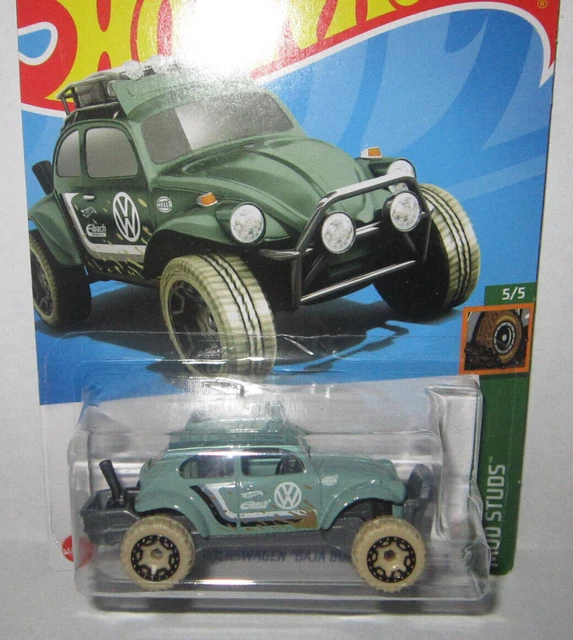 2022 HOT WHEELS Volkswagen Baja Bug Vw Beetle Green Mud Studs Hcx74