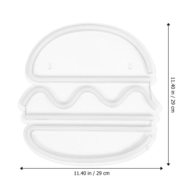 NEON SIGN LED Night Light Burger Shape Modeling Lamp £26.35 PicClick UK