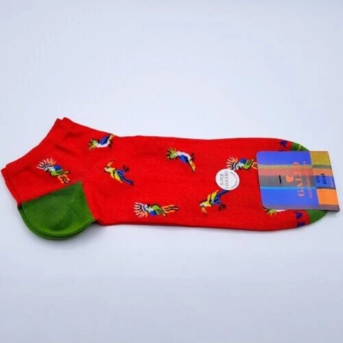 Collants Soquette' Gallo 'Man Cacatoès - Toucan Coton Super- Lumière Fil Rouge