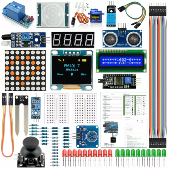 Für Arduino Kit Display Modul Sensor HC SR04 Widerstand Kanal Relais Modul V3.0