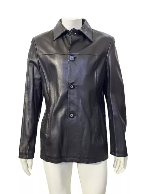 GIUBBOTTO GIACCA CAPPOTTO Nero Giardini Uomo Vera Pelle Nero Taglia 50 Italy EUR 160 00 PicClick IT