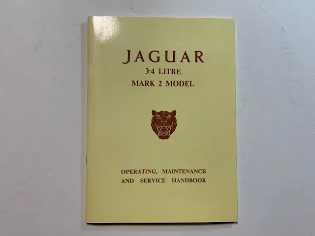 Betriebsanleitung Handbuch / Owner´s Manual Jaguar 3,4 Liter Mark II Mk 2