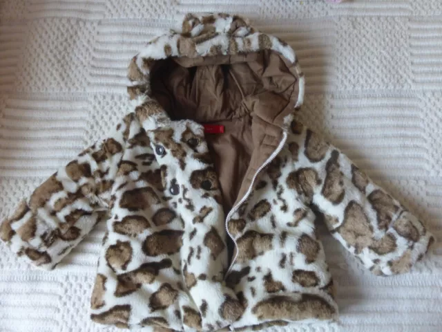 MANTEAU FAUSSE FOURRURE bebe fille 18 mois marque Tissaia occasion tbe EUR 9 00 PicClick FR