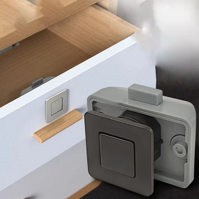 Serratura Cassetto Senza Chiave Serratura Cassetto Camper Riloer - Manopola Pulsante Senza Chiave Per Caravan Accessori Ricambi RV - 5