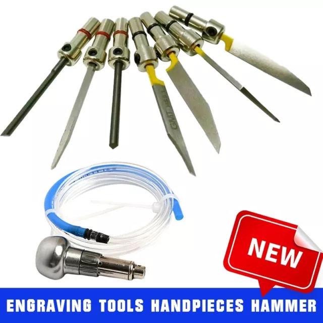 New Engraving Tools Handpieces Hammer for Graver Machine Pneumatic Tools Kit Set