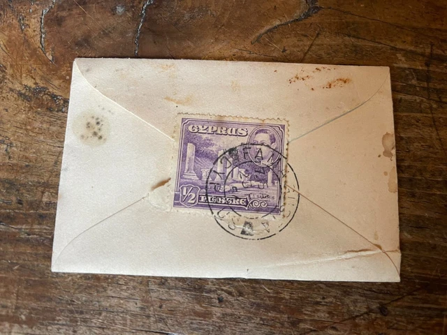 Famagusta Cyprus Wishes Card 1/2 Piastre Stamped KGV 1923