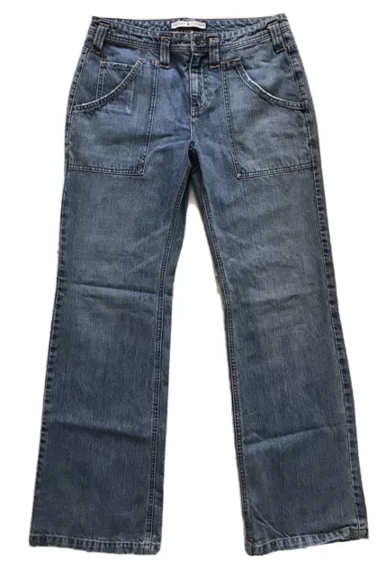 Tommy Hilfiger Women’s Sz 10 Denim Blue Jeans Straight Fit Distressed Pants