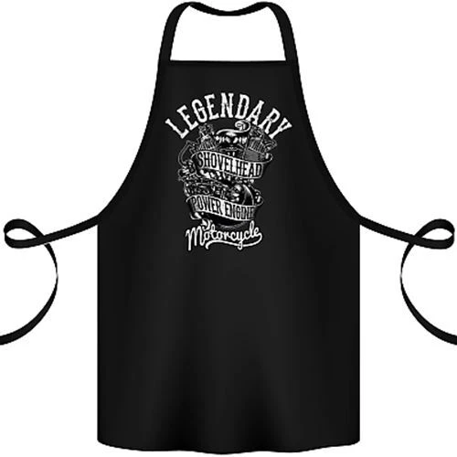 Legendary Shovelhead Motorcycle Biker Cotton Apron 100% Organic