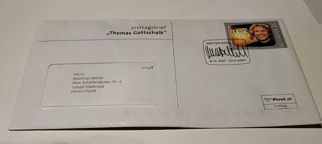 österreich Ersttagsbrief THOMAS GOTTSCHALK