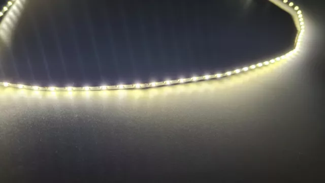 Mini LED Lichterkette LED nur 1,6 mm schmal 50cm Kirmes Häuser Waggon weiß #A259