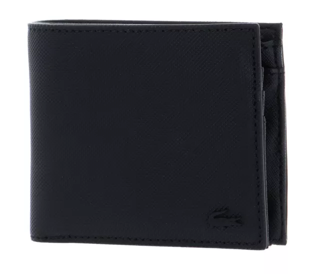 LACOSTE Men's Classic Billfold Coin Wallet M Geldbörse Noir schwarz Neu