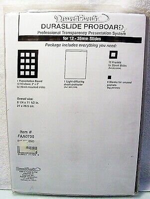 DuraCraft duraslide Proboard | 8 1/4 | X11 1/2" tiene 12 - 2X2" diapositivas de 35MM | $14