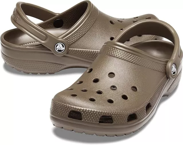 CROCS CLASSIC MEN'S Lightweight Slip On Clogs Shoes Chocolate US Men's ...
