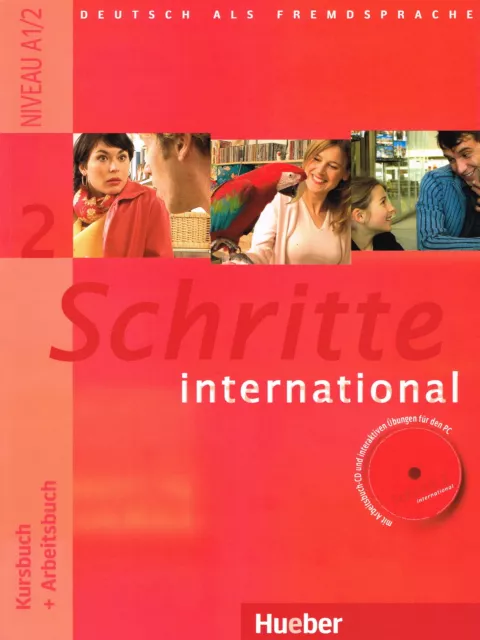 Hueber SCHRITTE INTERNATIONAL 2 Kursbuch + Arbeitsbuch Niveau A1/2 mit CD @NEW@