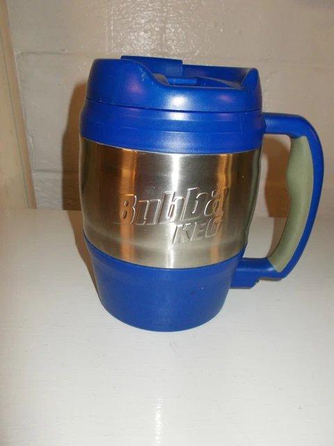 Bubba Keg 52 oz Insulated  Blue Trim Silver Travel Mug!