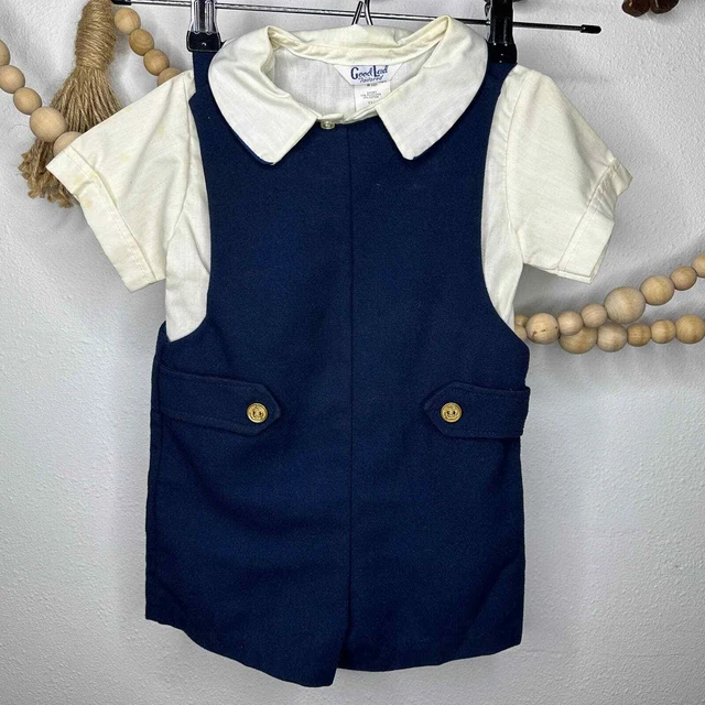 Vintage Goodlad Navy Overalls 3T