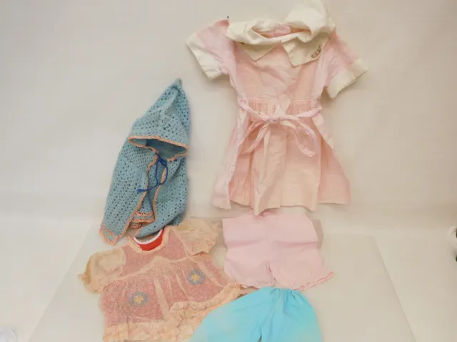 MES-60682	Neuzeitliche 5 Teile Puppen-Kleidung L:rosa Kleid ca.39cm,