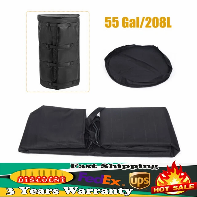 55 Gal Drum Heating Blanket - Barrel Heater Power blanket Pail Adjustment US