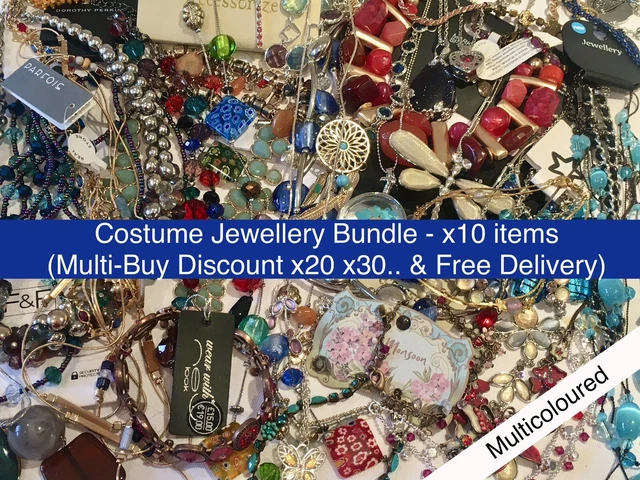 Bundle Multicoloured Costume Jewellery x10. New/Unworn STOCK CLEARANCE Job Lot