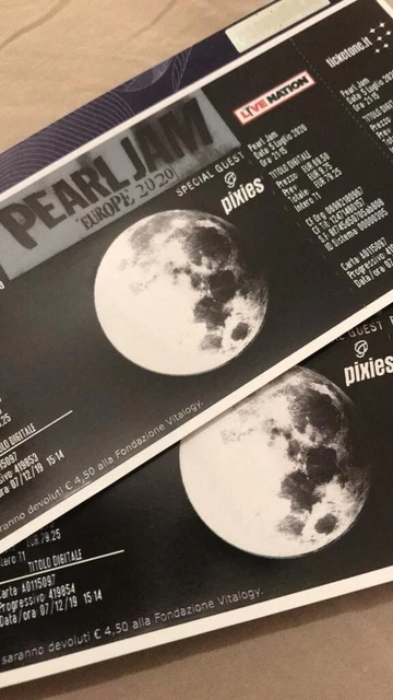 1 Biglietto per il concerto dei Pearl Jam a Imola del 25.6.2022. Prato.