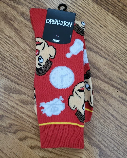 NEW Bioworld Operation Game Crew Socks Loot Crate Exclusive w/Tags Hasbro Adult