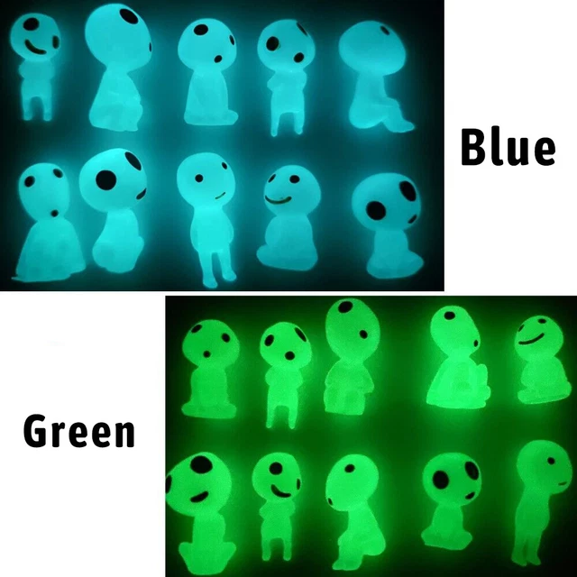 10Pcs Leuchtender Baum Elfen Puppen Baum Geist Prinzessin Mononoke Mini Dekor