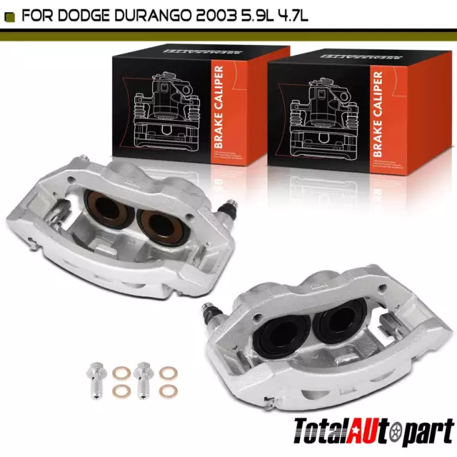 2x Disc Brake Caliper w/Bracket for Dodge Durango 2003 Front Left & Right Side