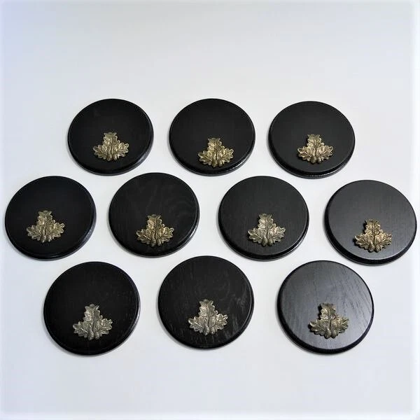 10 Pieza Placa de Jabalí Tablero Keiler Gewaffbrett Redondo De Oscuro AF15cm 10X