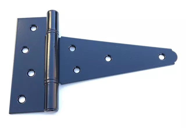 Black 6" Heavy Duty Tee T Hinges for Fence Gate Barn Shed Door Wester