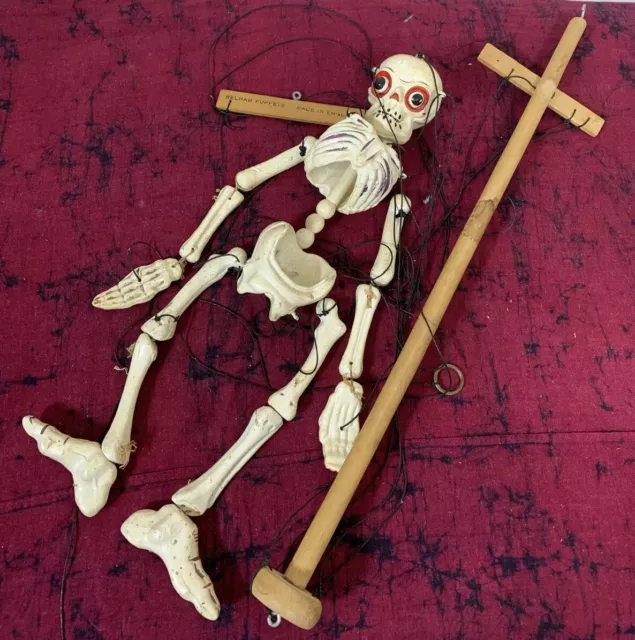 Vintage Pelham Skeleton Marionette String Puppet